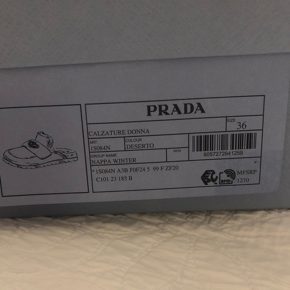 Prada Size 36 Nappa Leather Shearling Mules Rare !!! Extra-light Authentic - Picture 13 of 16